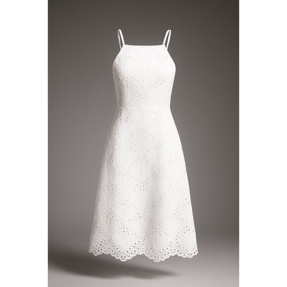 Andie Dresses & Skirts - Andie Swim The Roatan Midi Dress White Cotton Eyelet Lace Lined - Pick Your Size
